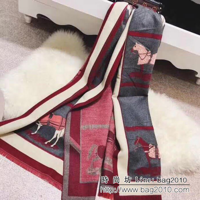 HERMES愛馬仕專櫃品質 2018早秋新品 絲羊絨圍巾 LLWJ6016